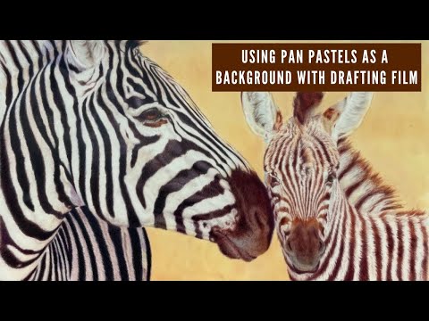 Using Pan Pastels as a background with drafting film