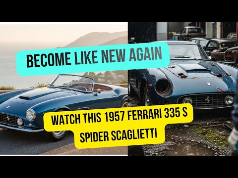 Thumbnail for Watch this 1957 Ferrari 335 S Spider Scaglietti🚗 From Junkyard to Dream Ride in One Video by Ferrari 335 S