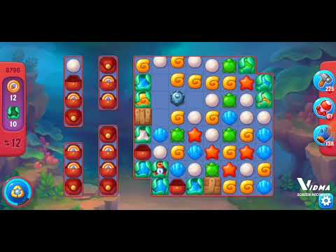 Fishdom. 8796 hard level no boosters and diamonds. 17 moves