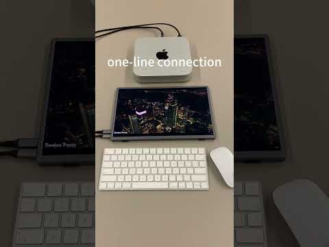 when mac mini meets the Intehill portable monitor!