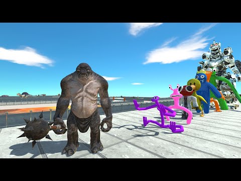 Cave Troll Deluxe vs MechaGodzilla LAVA DEATH RUN - Animal Revolt Battle Simulator