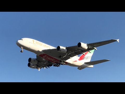 Emirates A380 chegando em Guarulhos/SP Gigante passou bem baixo
