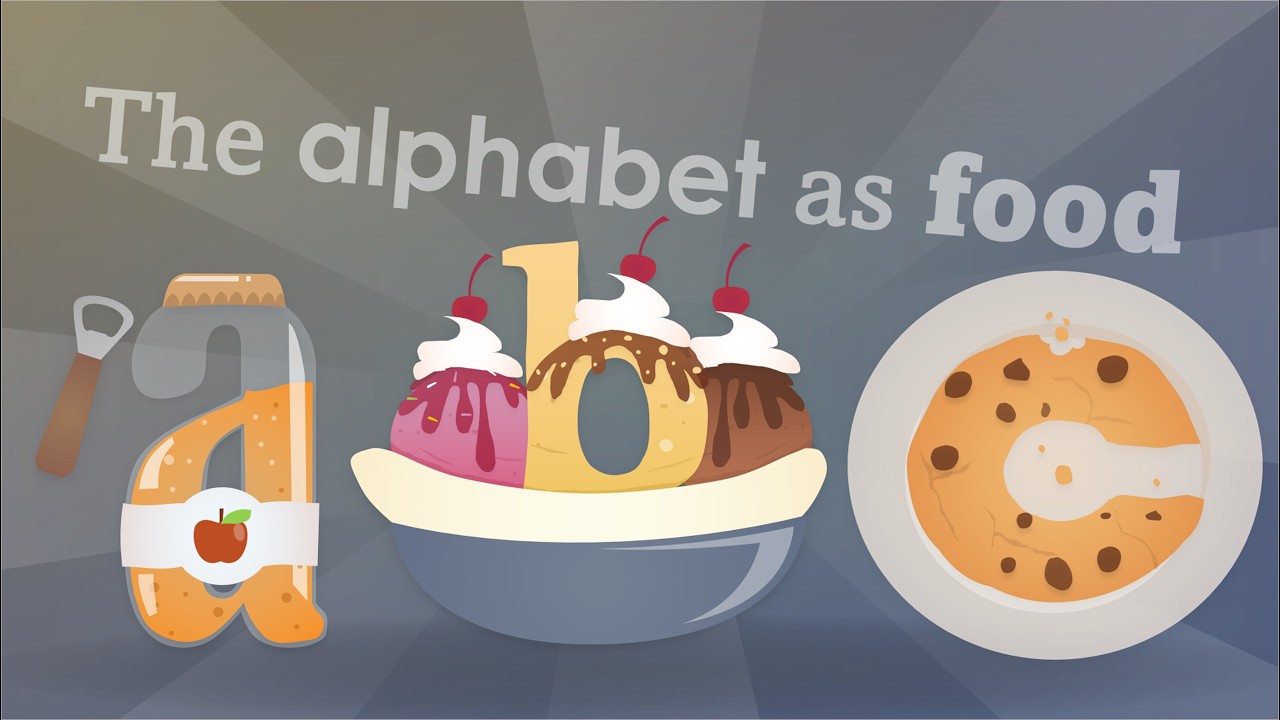 I tried making the alphabet as food