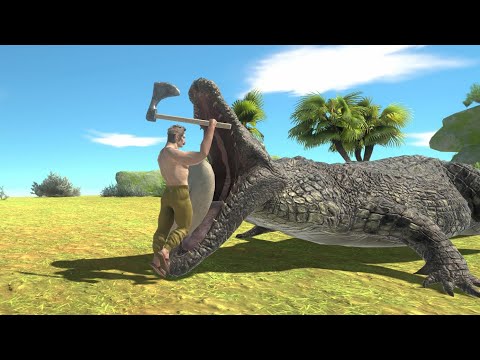 PURUSSAURUS ATTACK FROM CAVE - Animal Revolt Battle Simulator Gameplay