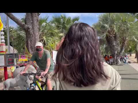 2021.08.14 Pattaya beach walk 4K Covid-19 Lockdown Status