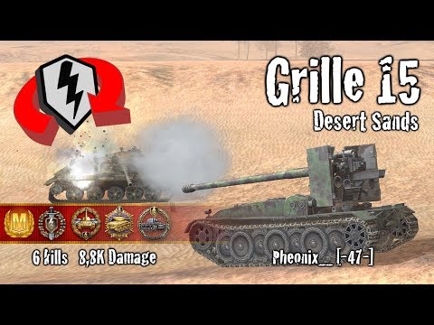 WoT Blitz Grille 15 - 6 Kills 8,8k Damage Replay