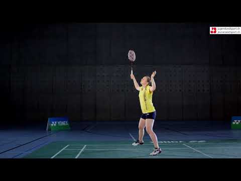 Badminton: Drop Vorhand (von vorne)