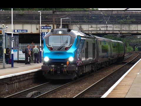 DRS Class 68 No. 68032 on 5Z68 Longsight Car M.D - Gascoigne Wood Sdgs @ Guide Bridge on 11.06.21 HD