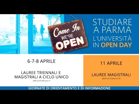 OPEN DAY - Lauree magistrali - Aula Magna 11/04/2017