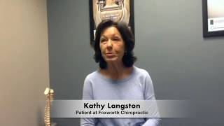 Foxworth Chiropractic Patient Testimonial video- Kathy.Neck Pain.
