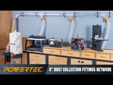 POWERTEC Ultimate Shop Dust Collection System | Complete Wood Shop Ductwork #woodworking #carpentry