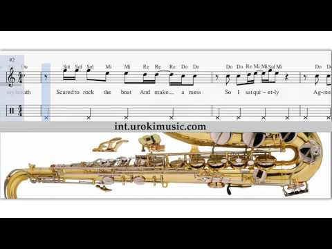 Cours de Saxophone Ténor Katy Perry Roar Partitions Mélodie Сhansons Tuto Comment Jouer Tab