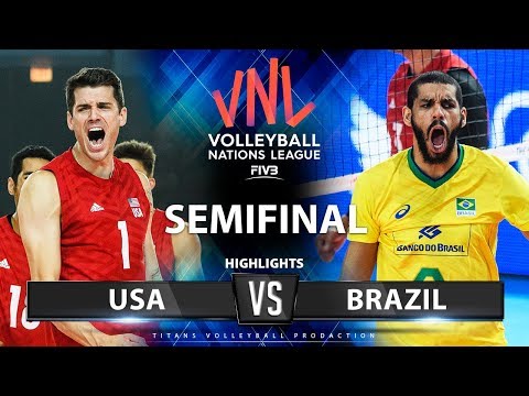 USA vs Brazil | SEMIFINAL | Highlights | Men's VNL 2019