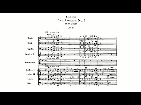 Beethoven: Piano Concerto No. 2 in B-flat major, Op. 19 (with Score)