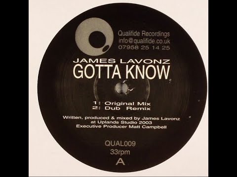 James Lavonz - Gotta Know (Original Mix)
