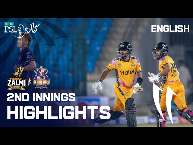 2nd Innings Highlights | Peshawar Zalmi vs Quetta Gladiators | English | M23 | HBL PSL 11 | MZB1K