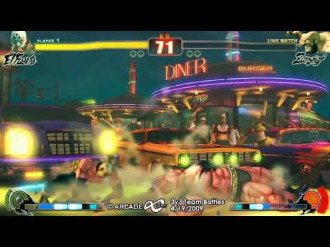 Arcade Infinity SF4 3-on-3 Teams - LB4 Team Kaiote Uppercut vs Team GNOS