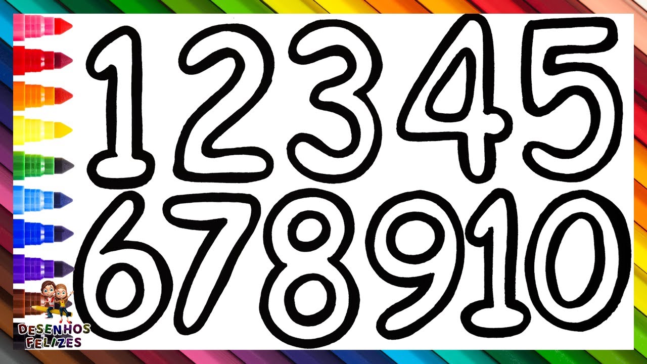Desenhar e Colorir os Números de 1 a 20 1️⃣- 2️⃣0️⃣ 🎨 Aprender Números 🌈 Desenhos para Criancas