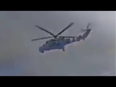 🔴 Russian War In Ukraine - Ukrainian MI-24 Hind Helicopter Unleashes Rocket Strike On Russian Troops