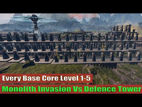 StarRupture Every Base Core Level 1-5 Monolith Invasion Vs Defence Tower