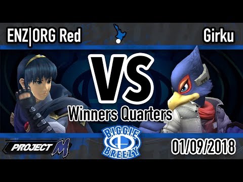 Biggie Breezy: ENZ|ORG Red (Marth) Vs. Girku (Falco) - WQF Project M