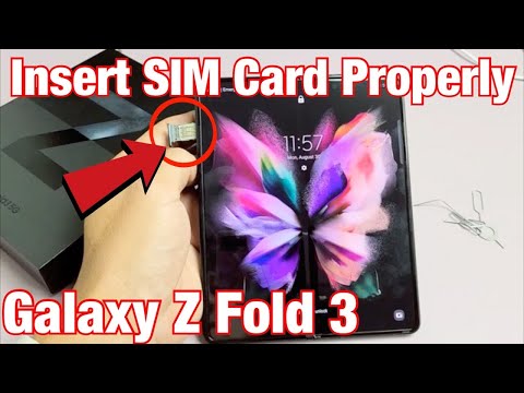 Galaxy Z Fold 3 How to Insert SIM Card Check Mobile Settings