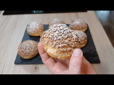 Des Choux Craquelin comme en Pâtisserie 🇫🇷 ! (Crème Vanille Fondante)