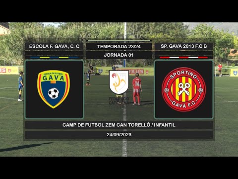 Jornada 01 (23/24) - ESCOLA F. GAVA, C. C - SPORTING GAVA 2013 FUTBOL CLUB B (Resumen)