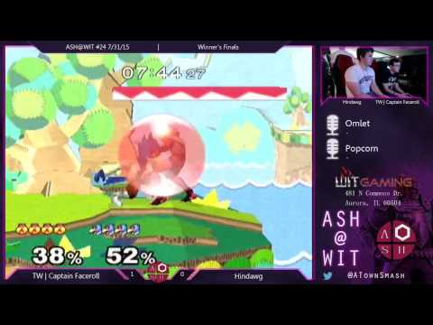 TW | Captain Faceroll (Sheik) vs. Hindawg (Falco) - Melee Winner's Finals ASH@WIT #24 7/31/15
