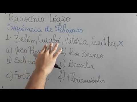 Raciocínio Lógico #01 - Resolução de 1 exercício - Sequência de Palavras.