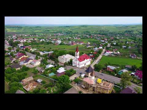 Flying over  Ilisesti village ,Suceava,Romania