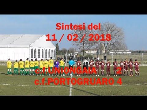 Sintesi UNIONGAIA 2-PORTOGRUARO 4 -11/02/2018 -10° di campionato prima di ritorno in FullHD