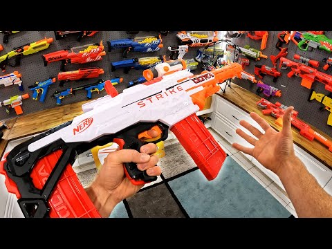 Скорострельный Бластер Нерф Ультра Страйк NERF Ultra Strike Motorized Blaster F6024 Hasbro Оригинал - фото 1 - id-p2054453042