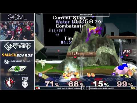 GOML 2015 - Duck & Prince Abu vs Ryan Ford & RaynEX - SSBM Doubles Losers Semis