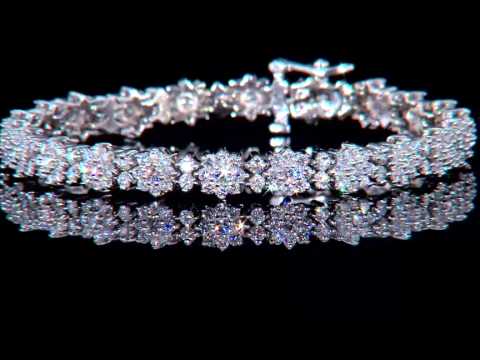Clark Flower Fine Diamond Bracelet - Adorn Brides - Adorn.com
