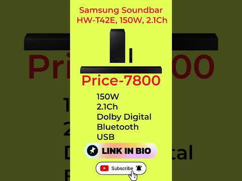 Thumbnail for Samsung 150 W Dolby Digital Bluetooth Soundbar (HW-T42E/XL, Black, 2.1 Channel) #samsungsoundbar
