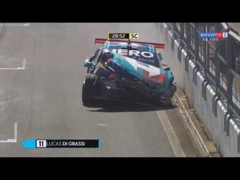 Stock Car Brasil 2018. Race 1 Autódromo do Velopark. Lucas Di Grassi Crash