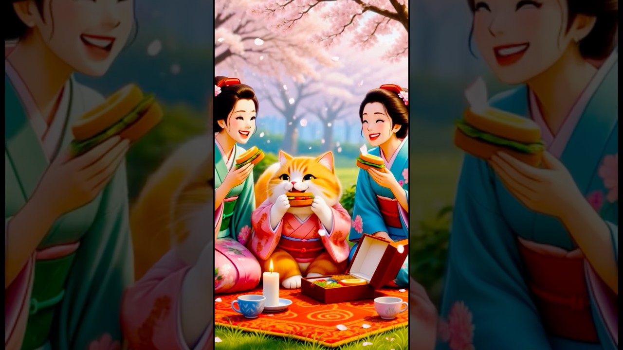 Sakura picnic🌸🌸 #cat #foryou #funny #shots