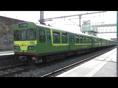 IE 8100 Class Dart Train Passing Non-stop through Blackrock Station