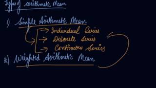 Types of Arithmetic Mean , Merits & Demerits | Class 11 Economics Measures of Central Tendency