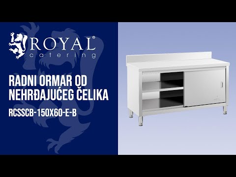 videozapis - Radni ormar od nehrđajućeg čelika - 150 x 60 x 85 cm - uzdizanje - nosivost 600 kg
