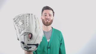 Video thumbnail: Mizuno MVP Prime SE 13'' Fastpitch Softball Glove:GMVP1300PSEF8  White/Gold