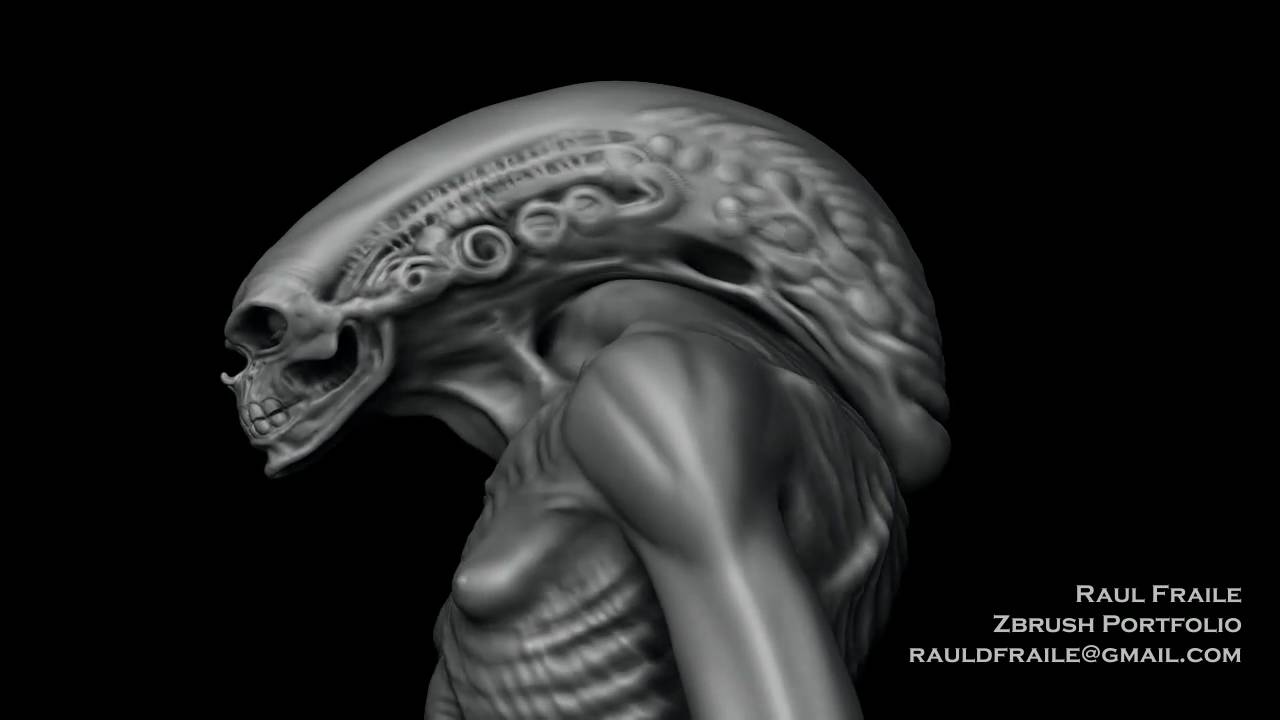 Zbrush Alien Resurrection Newborn 3D model