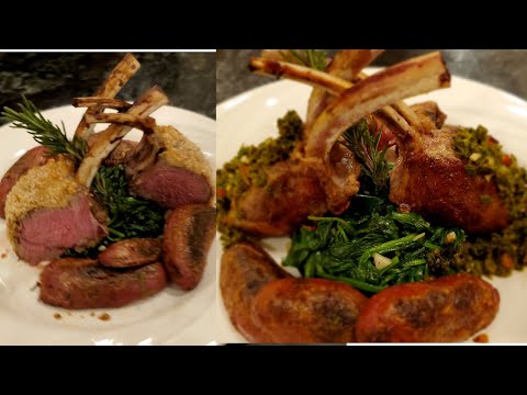 Rack of Lamb Prepared TWO Ways | Pan-Roasted With Chimichurri Sauce & Oven-Roasted with Dijon Crust