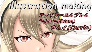 【SAI】イラストメイキング【ファイアーエムブレム-カムイ】【Fire Emblem-corrin】illustration making