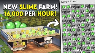 Minecraft Slime Farm Tutorial - NEW &amp; EASY - 16,000 PER/HR!