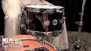 Video thumbnail for DW 13 x 7 Collector's Series Black Nickel Over Brass Snare Drum with MAG Throwoff by Memphis Drum Shop