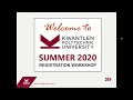 Registration Video Summer 2020 Registration Video Summer 2020
