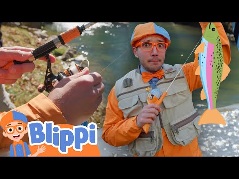 Blippi Goes Fishing! | Blippi Educational Videos | Kids Learn how to Catch Fish!