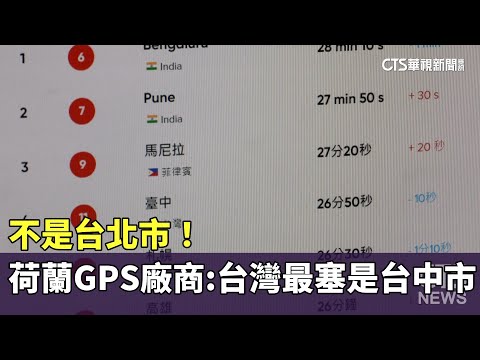 不是台北市！　荷蘭GPS廠商：台灣最塞是台中市